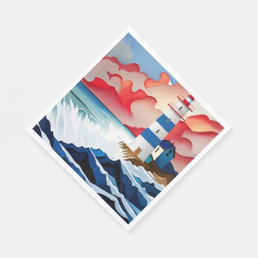 vuurtoren servet (Hoek)