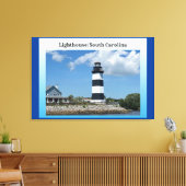 Vuurtoren/South Carolina Canvas Afdruk (Insitu (Woonkamer))