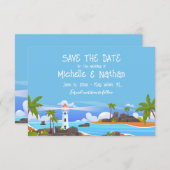 vuurtoren sparen de Aankondiging van de Datum (Voorkant / Achterkant)