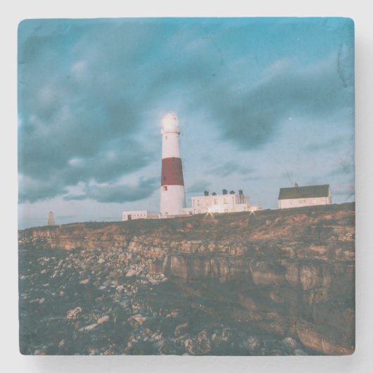 vuurtoren stenen onderzetter (Voorkant)