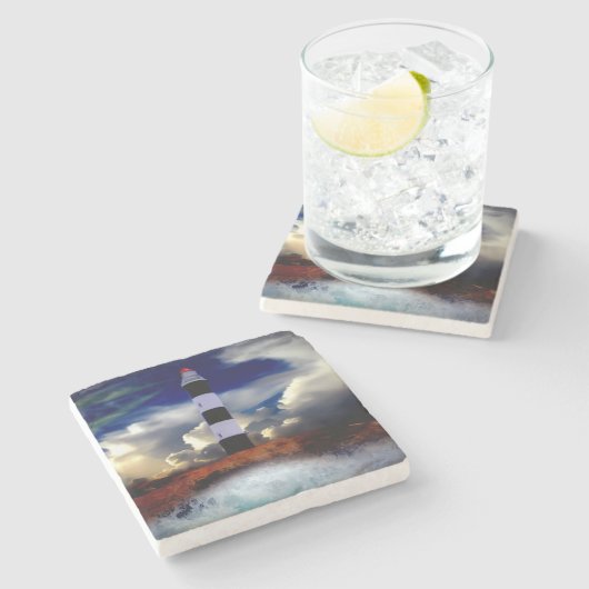 vuurtoren stenen onderzetter (Zijkant)