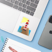 Vuurtoren Sticker (Laptop met iPhone)