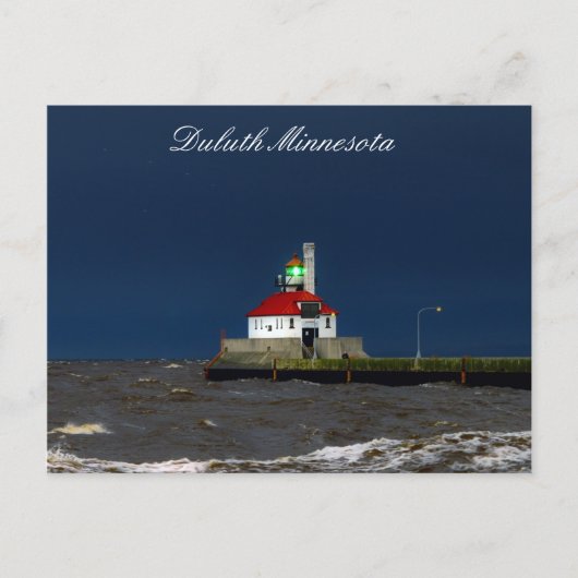 Vuurtoren Storm Briefkaart (Voorkant)