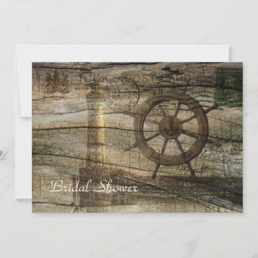  vuurtoren strandbruiloft vrijgezellenfeest kaart (Voorkant)