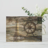  vuurtoren strandbruiloft vrijgezellenfeest kaart (Staand voorkant)