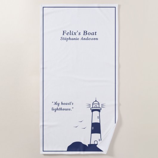 Vuurtoren strandlaken (Voorkant)