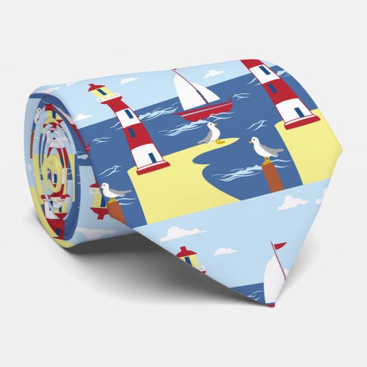 vuurtoren stropdas (Opgerold)