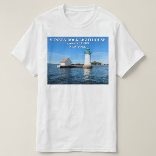 Vuurtoren Sunken Rock, New York T-shirt (Design voorkant)