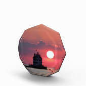 Vuurtoren - Sunset Photo Block Fotoblokken (Rechts)