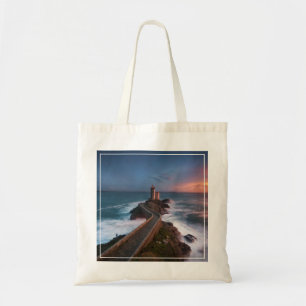 vuurtoren Sunset Plouzané   Finistère, Bretagne Tote Bag