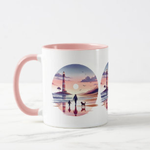 Vuurtoren Sunset Walk Coastal Scene Mok