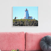 Vuurtoren Swallowtail Grand Manan Ingepakt Canvas Afdruk (Insitu (Woonkamer))