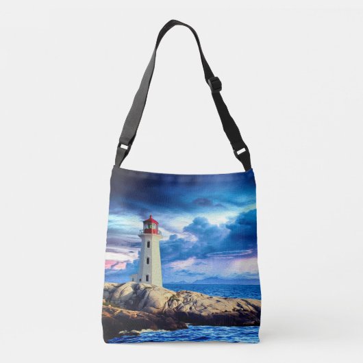 vuurtoren - Tas met dwarsbalk (Achterkant)