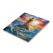 Vuurtoren Tegel Tegeltje (Zijkant)