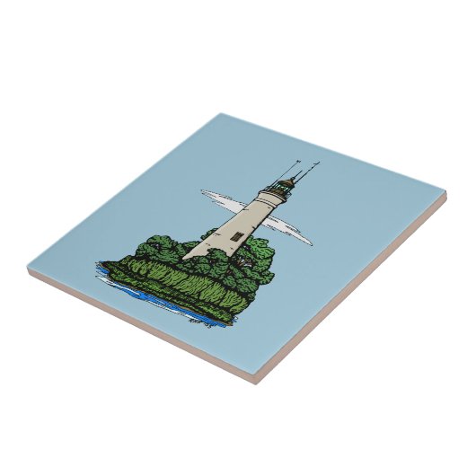 vuurtoren tegeltje (Zijkant)