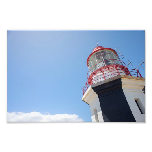 Vuurtoren tegen lucht foto afdruk (Voorkant)