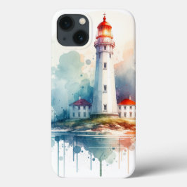 : vuurtoren telefoonhoesje, kust kunst telefoonhoe Case-Mate iPhone case