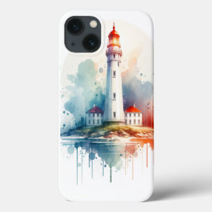 : vuurtoren telefoonhoesje, kust kunst telefoonhoe Case-Mate iPhone case