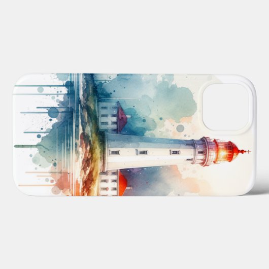: vuurtoren telefoonhoesje, kust kunst telefoonhoe Case-Mate iPhone case (Achterkant (horizontaal))