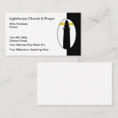 Vuurtoren Thema Christelijke Kerk Visitekaartjes (Voorkant / Achterkant)