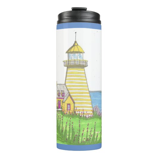 Vuurtoren thermisch getumbler thermosbeker (Voorkant)