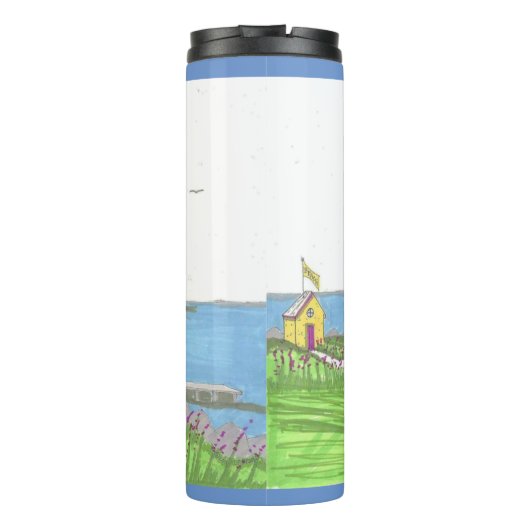 Vuurtoren thermisch getumbler thermosbeker (Achterkant)