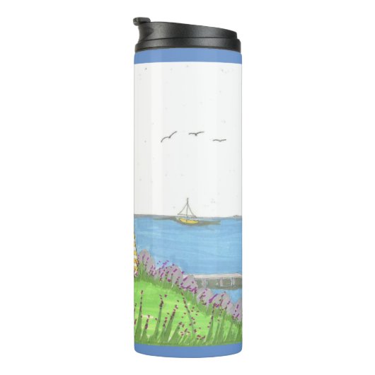 Vuurtoren thermisch getumbler thermosbeker (Geroteerd rechts)