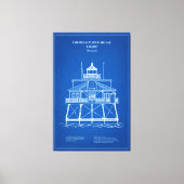 Vuurtoren Thomas Point Shoal - Maryland - AD Canvas Afdruk (Voorkant)