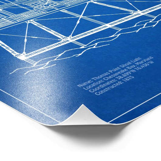 Vuurtoren Thomas Point Shoal - Maryland - AD Foto Afdruk (Hoek)