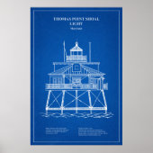 Vuurtoren Thomas Point Shoal - Maryland - AD Poster (Voorkant)