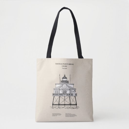 Vuurtoren Thomas Point Shoal - Maryland - SBD Tote Bag (Voorkant)