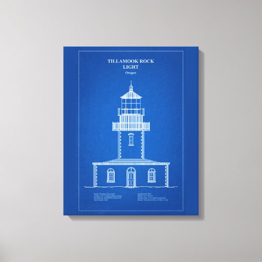 Vuurtoren Tillamook Rock - Oregon - AD Canvas Afdruk (Voorkant)