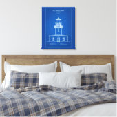 Vuurtoren Tillamook Rock - Oregon - AD Canvas Afdruk (Insitu (Slaapkamer))
