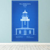 Vuurtoren Tillamook Rock - Oregon - AD Canvas Afdruk (Insitu (Houten vloer))