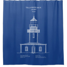 Vuurtoren Tillamook Rock - Oregon - AD Douchegordijn