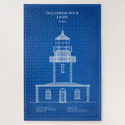 Vuurtoren Tillamook Rock - Oregon - AD Legpuzzel (Verticaal)