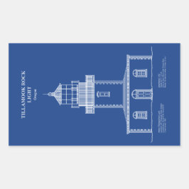 Vuurtoren Tillamook Rock - Oregon - AD Rechthoekige Sticker