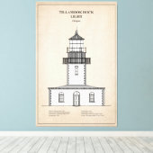 Vuurtoren Tillamook Rock - Oregon - SBD Canvas Afdruk (Insitu (Houten vloer))