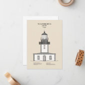 Vuurtoren Tillamook Rock - Oregon - SBD Notitiekaartje (Voorkant / Achterkant in situ)