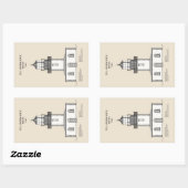 Vuurtoren Tillamook Rock - Oregon - SBD Rechthoekige Sticker (Vel)