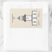 Vuurtoren Tillamook Rock - Oregon - SBD Rechthoekige Sticker (Tas)