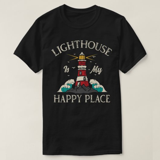 Vuurtoren torenhoog strijkt licht vóór licht t-shirt (Design voorkant)