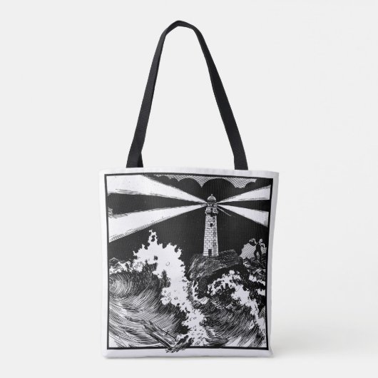  vuurtoren tote bag (Achterkant)