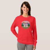 Vuurtoren - Twee Bichon Frise T-shirt (Voorkant volledig)