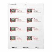 Vuurtoren uit ons huis: prettige kerst etiket (Full Sheet)