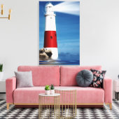 Vuurtoren uitkijk op zee canvas afdruk (Insitu (Woonkamer))