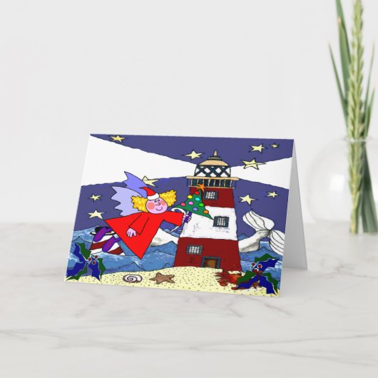 Vuurtoren Vakantiekaarten Feestdagen Kaart (Voorkant)