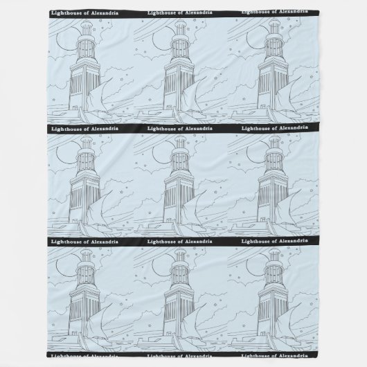 Vuurtoren van Alexandria deken (Transparant) (Voorkant)