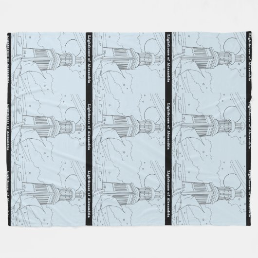 Vuurtoren van Alexandria deken (Transparant) (Voorkant (Horizontaal))