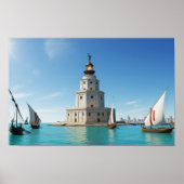 vuurtoren van Alexandrië Poster (Voorkant)